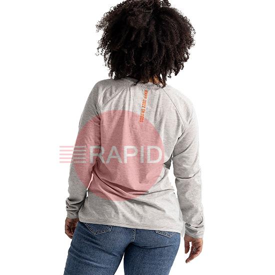 681270013F  Kemppi Wear 0022 Grey Melange Women Long Sleeve T-Shirt